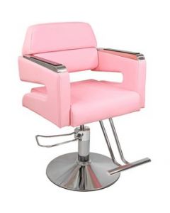 Silla Barberia Hidraulica Neumatica Ajustable Salon Rosa