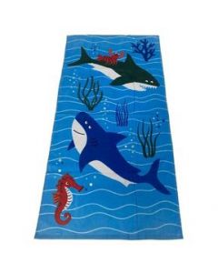 Toalla Infantil Tiburón 60 X 120Cm Just Home Collection Ab23Pbt005 -Multicolor - &hellip;