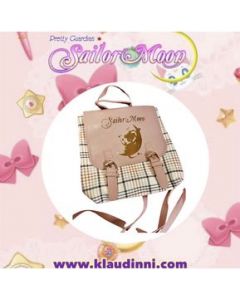 Bolsa rosatipo mochila de cuadros de Sailor Moon bandolera - Negro