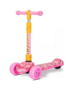 Scooter Patín Del Diablo Para Niños Aeiou Bc182 Con Luces Rosa