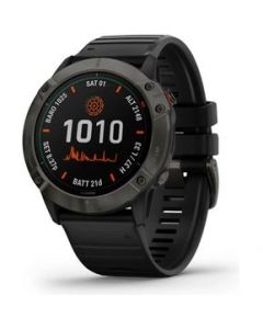 Reloj Smartwatch Garmin Fenix 6X Solar Zafiro 1.4 Pulgadas Gris Carbon - Negro