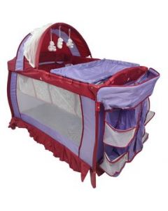 Cuna Corral para Bebe PlegableCambiadorOrganizador Purpura - Purpura