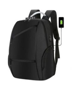 Mochila De Gran Capacidad Con Cargador Usb Antirrobo - Negro