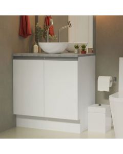 Madesa Armario para Baño de 80cm con 2 Puertas Blanco