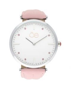 Reloj Cloe Análogo Para Dama Con Correa Tactopiel Color Rosa OE2400