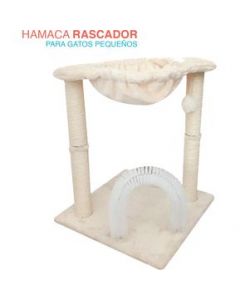 Rascador con Hamaca Torre Pequeña para Gato Postes SisalBEIGE