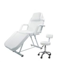 Silla Facial Reclinable Sillon Cama Masaje Spa Blanco