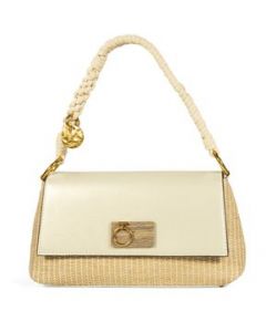 Lady Bag Cloe para Mujer Mediana Look Tejido Oro - MEDIANA