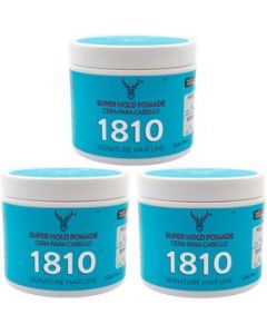 Kit X 3 Super Hold Pomade 1810 Cera Para Cabello Alta Fijac - 1