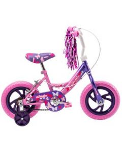 Bicicleta para Niños Rodada 12 Rosa con ruedas de entrenamiento - Rosa