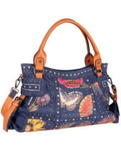 Bolsa Hobo Nicole Lee de mezclilla estampada - UNITALLA