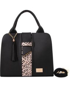 Bolsa De Mujer Fana Malú Color Negro / Jaguar Original