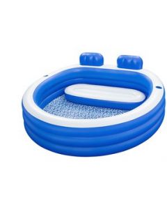 Alberca Inflable Familiar Circular Bestway Con Asientos 231 Cm Azul - Alberca Circular