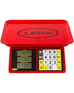 Báscula Comercial Noval ECO-15TN 20 Kg Rojo