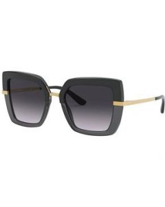 Lentes Dolce &amp; Gabbana DG4373 3246/8G Square Shape Negro Dorado - MEDIANA