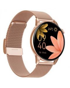 Reloj Inteligente Smart Watch Fralugio Hd1 Notificaciones Metal Dorado