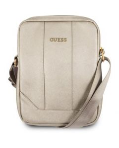 Bolso Bandolera Guess Saffiano Para Tablet 10 Pulgadas-Beige