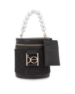 Bolsa Satchel Cloe para Mujer Maneral de Perlas con Tarjetero Negro - EXTRACHICA