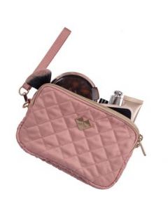 LuckyLy Bolsa de Mano para Mujer con Múltiples Compartimentos Gaby Rosa