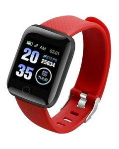 Smart Watch Reloj inteligente Notificaciones Fralugio 116 Plus Rojo - Rojo