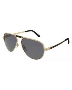 Cartier CT0101S 001 Aviator Dorado Negro - MEDIANA