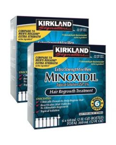 Minoxidil 5% - 12 Frascos Para Crecimiento Capilar Barba Y Bigote