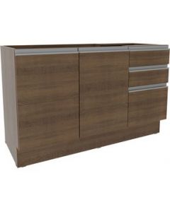 Mueble Cocina Madesa Glamy 120cm Sin Tablero ni Fregadero M - Marron