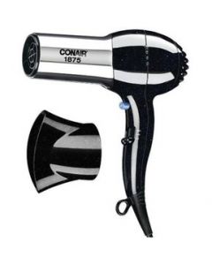 Secadora de cabello Ionica turbo Conair cromado negra Modelo 256BES - negro cromado