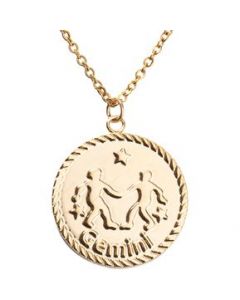 LuckyLy &ndash; Collar Signo Zodiacal Horóscopo Géminis, Acero Inoxidable