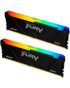 Kit 2 Memorias Ram Kingston Fury Beast Ddr4 8gb 3200 Negro Rgb