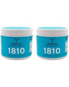 Kit X 2 Stone Clay Pomade 1810 Cera Para Cabello Alta Fijac - 1