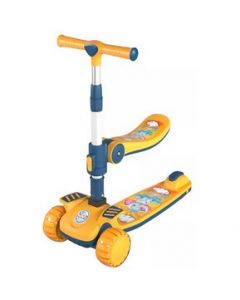 Scooter Patín Del Diablo Para Niños Aeiou Bc808-2 Con Luces Amarillo