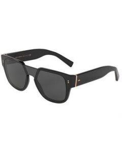 Lentes Dolce &amp; Gabbana DG4356 604/8G Square Shape Negro Dorado - MEDIANA