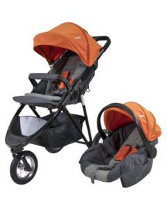 Carriola Prinsel Fox Light Llantas Aire Portababe Gris Naranja