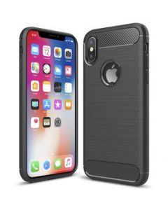 Funda Premium Fibra Carbono iPhone X iPhone XS Suave Flexible Negro - iPhone X / iPhone XS