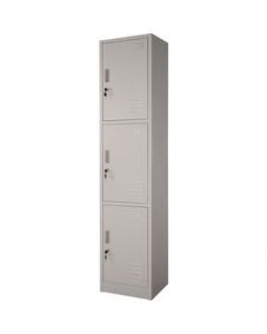 Locker Casillero Metalico Organizador 3 Puertas Oficina Chapa 180 cm