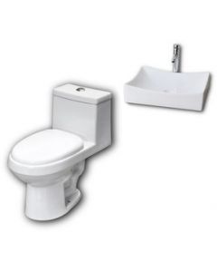 Esatto&reg; Paquete Sanitario Y Lavabo Llave Gratis Wc-002 Vela