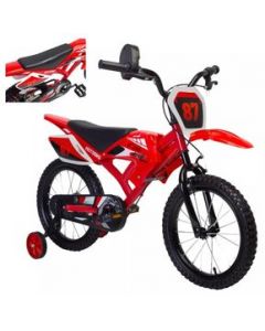 Bicicleta Entrenadora Para Niños Aeiou Moto Cross Bike R12 Roja