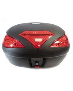 Caja portaequipaje para moto con base 43L con luz Kinlley - M