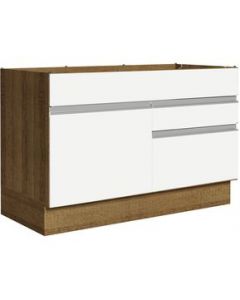 Mueble de Cocina 120 x 60 cm (Sin Tablero) Glamy Madesa - Marron/Blanco