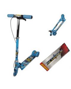 Patin del Diablo Scooter Tres Llantas con Luz y Freno de Mano Azul - Azul