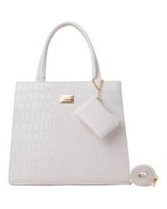 Bolsa De Mujer Fana Kala Color Blanco Con Asas