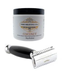 The Shaving Co Kit Crema De Afeitar Coco Y Rastrillo Negro - 1