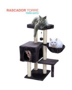 Torre Rascador Arbol Mediano con Hamaca Postes Sisal Gatos