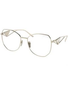 Lentes Prada SPR 57YS ZVN-08N Butterfly Shape White Gold - MEDIANA