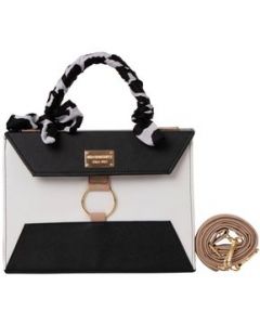 Bolsa De Mujer Fana Minerva Color Blanco/Negro Premium