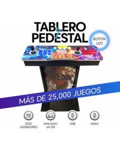 Tablero arcade multijuegos + pedestal + boton led + 25 mil titulos