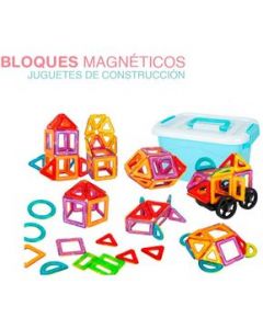 100 PIEZAS BLOQUES MAGNETICOS PARA CONSTRUCCION COLORES E IMAN