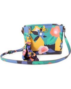 Bolsa Crossbody Cloe para Mujer Mediana con Mascada Multi - MEDIANA