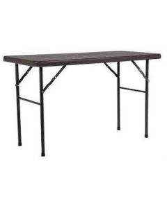 Mesa pleg tipo ratan chocolate 120 cm